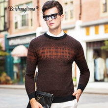 Load image into Gallery viewer, Baishanglinna Wool Sweaters O-Neck Full Sleeve Men Pullovers Thick Warm Casual Sweaters Knitted Cashmere Wool Pull Homme 37425