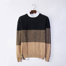Load image into Gallery viewer, Autumn Casual Mens Fashion Sweater Winter Fashion Brand Patchwork Pullover Sweater Regular Fit Warm Knitting Clothes Sweatercoat