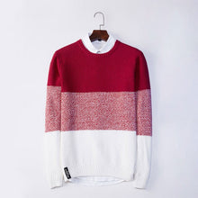 Load image into Gallery viewer, Autumn Casual Mens Fashion Sweater Winter Fashion Brand Patchwork Pullover Sweater Regular Fit Warm Knitting Clothes Sweatercoat