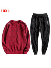 Load image into Gallery viewer, Autumn Men's Sweater Camouflage Sets 9XL 10XL Casual Plus Fertilizer 8XL Cotton Turtleneck Youth Jacket Tide Men's suit