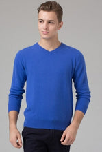 Load image into Gallery viewer, 2017 Hot sale Men&#39;s Sweater 100% Pure Cashmere Knitted Winter Warm Pullovers V-neck Long Sleeve Standard Sweaters