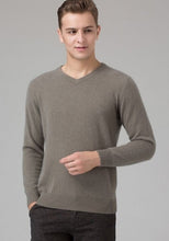 Load image into Gallery viewer, 2017 Hot sale Men&#39;s Sweater 100% Pure Cashmere Knitted Winter Warm Pullovers V-neck Long Sleeve Standard Sweaters