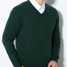 Load image into Gallery viewer, ailaile 2018 winter warm thick sweater men brand 100% pure cashmere sweater O-Neck long sleeve soft knitted formal pullover