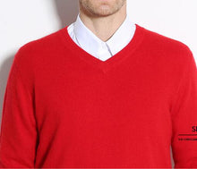 Load image into Gallery viewer, ailaile 2018 winter warm thick sweater men brand 100% pure cashmere sweater O-Neck long sleeve soft knitted formal pullover