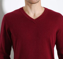 Load image into Gallery viewer, ailaile 2018 winter warm thick sweater men brand 100% pure cashmere sweater O-Neck long sleeve soft knitted formal pullover