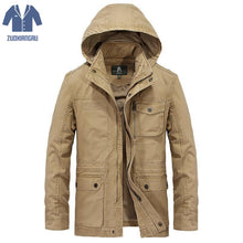 Load image into Gallery viewer, Autumn And Winter Fashion Brand Explosions Men's Casual Wear Big Size Cotton Casual Jacket Long Sweater Multi Pocket Coat