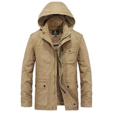 Load image into Gallery viewer, Autumn And Winter Fashion Brand Explosions Men's Casual Wear Big Size Cotton Casual Jacket Long Sweater Multi Pocket Coat