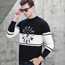 Load image into Gallery viewer, New Men's Winter Fashion O Neck Long Sleeve Letter Printing Mix Color Pullover Sweater Inflation Clothes Men Sweaters Pull homme