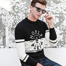 Load image into Gallery viewer, New Men's Winter Fashion O Neck Long Sleeve Letter Printing Mix Color Pullover Sweater Inflation Clothes Men Sweaters Pull homme