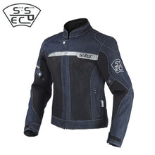 Load image into Gallery viewer, SSPEC Mens Denim motorcycle jacket Off-Road Racing hoodies Motorbike motorcross Protective Gear fashion casual  sweater jacket