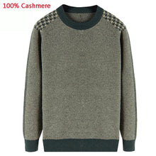 Load image into Gallery viewer, New arrival high quality 100% Pure Cashmere Men Sweater Flower Winter Thickening Casual O-neck Pullovers plus size XSSMLXL-6XL