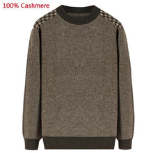 Load image into Gallery viewer, New arrival high quality 100% Pure Cashmere Men Sweater Flower Winter Thickening Casual O-neck Pullovers plus size XSSMLXL-6XL