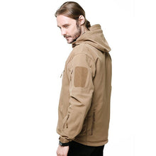 Load image into Gallery viewer, outdoor shark skin soft shell jacket men's camping waterproof windproof sweater sports tactical breathable super elasticity coat