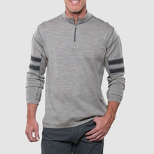Load image into Gallery viewer, Man 100%  Washable Merino Wool Men 1/4 Zip Out door Odor Fighting Sweater Warm Thermal Warmth Long Sleeve thumb loops Shirt Tops