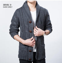 Load image into Gallery viewer, M-3XL Casual Men's Clothing Woolen Jacket Spring and Autumn New Knit Cardigan Large Lapel Large Size Tide Sweater Coat