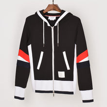 Load image into Gallery viewer, TB THOM men's patchwork hoodies sweater fashion hooded cotton jacket men autumn casual jacket male