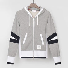 Load image into Gallery viewer, TB THOM men's patchwork hoodies sweater fashion hooded cotton jacket men autumn casual jacket male