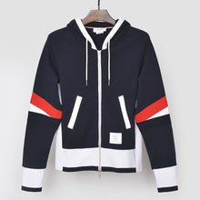 Load image into Gallery viewer, TB THOM men's patchwork hoodies sweater fashion hooded cotton jacket men autumn casual jacket male