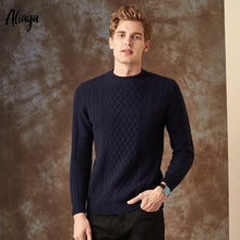 Load image into Gallery viewer, Winter Thick Warm 100% Goat Cashmere Sweater Men Brand Pullover Sweater Rib Knit Fashion Korean Streetwear Plus Size Jumpers