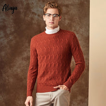 Load image into Gallery viewer, S-2XL 100% Pure Cashmere Sweater Men Brand Casual Round Neck Long Sleeve Pullovers Cable Knitted Thick Winter Oversized Sweaters